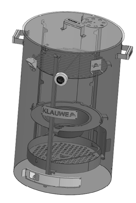 Ontwerp industriële productie Vat BBQ — exploded view